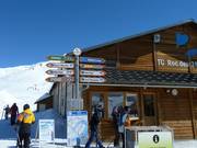 Info stand in the ski resort at Les Menuires