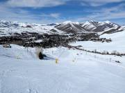 View over the Dollar Mountain ski resort in Sun Valley