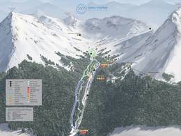 Trail map Glaciar Martial