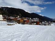 View of Disentis/Mustér on the valley run