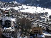 A few minutes from Klosters Dorf train station to the Madrisa valley station