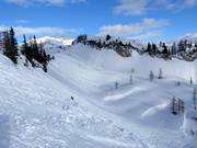 Powder slopes below the Bräuning Alm