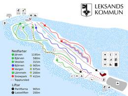 Trail map Granberget – Leksand
