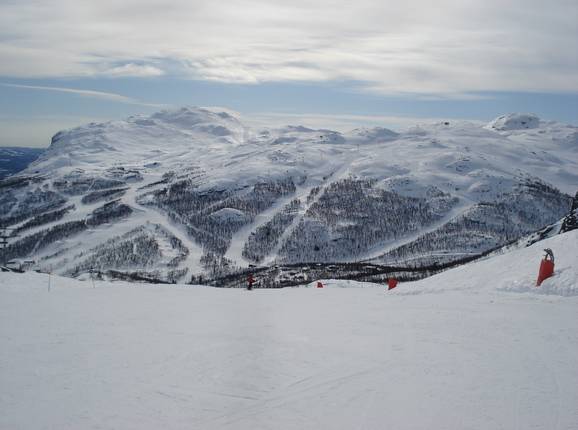 View of the slopes at Hemsedal