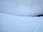 Slope grooming at the Snow King Mountain ski area