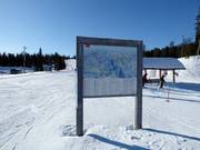 Slope map in the Ruka ski resort