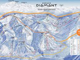 Trail map Espace Diamant – Les Saisies/Notre-Dame-de-Bellecombe/Praz sur Arly/Flumet/Crest-Voland