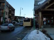 A ski bus in Les Deux Alpes