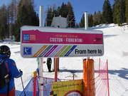Signage in the Folgaria/Fiorentini ski area