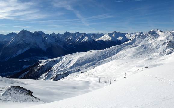 Lower Engadine (Unterengadin): size of the ski resorts – Size Scuol – Motta Naluns