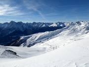 View from Salaniva over the Scuol ski area