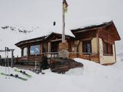 Jutz hut at the mountain station of the cable car from Stafal to St. Anna