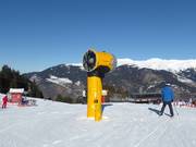 High-performance snow cannons in the Les 3 Vallées ski area