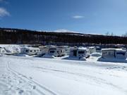 Winter camping at Fjällforsliften base station