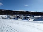 Winter camping at the Fjällforsliften valley station