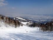 View from the highest point in the ski resort of Furano