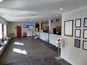 Well-maintained ticket area