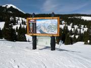 Slope map in the ski area