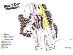 Trail map Bear's Den Mountain – Fort Ransom