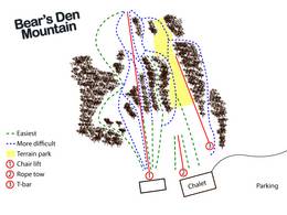 Trail map Bear's Den Mountain – Fort Ransom