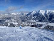 Challenging ski route