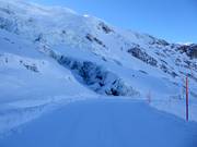 Access to the glacier slopes