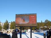 Digital information board in Hundfjället