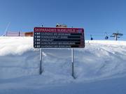 Slope signage in the Sudelfeld ski area
