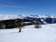 Skiing with a dream panorama at Unterrat