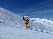 High-performance snow cannons in Stoos