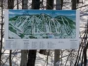Slope map in the ski resort