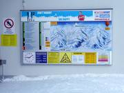 Information board with slope map at the Highliner I entry point