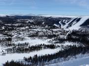 View of the accommodations in Tandådalen