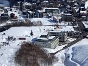View of the accommodations in Hirafu Village