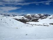 View over the Dollar Mountain ski area in Sun Valley