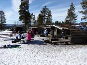 Public barbecue area in the ski resort