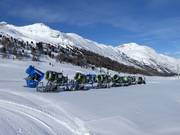 Snow cannons are waiting for their next use