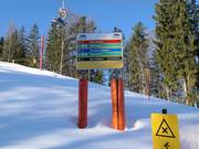 Signage at the mountain station of the Großer Götschenlift
