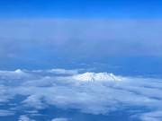View of Mt. Ruapehu from the airplane