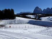 Snowmaking pond on the Seiser Alm