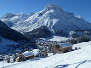 View of the sophisticated resort of Lech