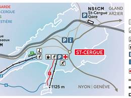 Trail map St. Cergue