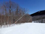 Snowmaking with snow guns in the Sunday River ski area