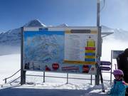 Piste map in the ski resort