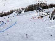 View from Karjoch piste to Obere Böden and Grünboden
