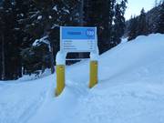 Slope information in the ski resort