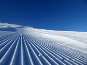 Freshly groomed FIS slope