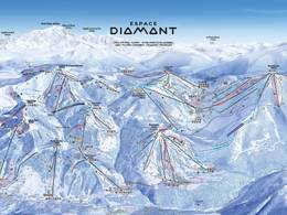 Trail map Espace Diamant – Les Saisies/Notre-Dame-de-Bellecombe/Praz sur Arly/Flumet/Crest-Voland