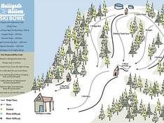 Trail map Mulligan's Hollow Ski Bowl