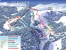 Trail map Le Tanet